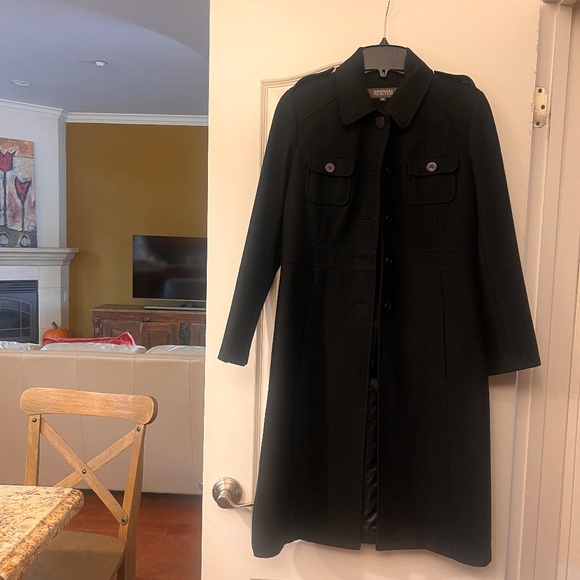 Kenneth Cole Wool Blend Midi Coat - Size 8 - Picture 1 of 4